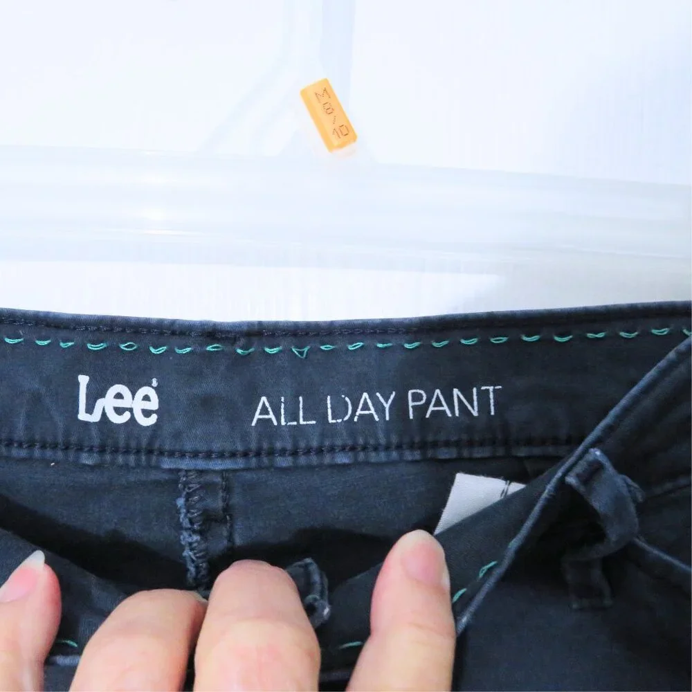 Lee All Day Pant Women's Sz 8 Med Dark Blue Brushed Denim - Picture 3 of 11